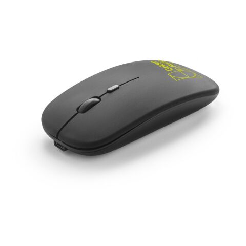 KHAN. Wireless Maus mit 500mAh Akku aus recyceltes ABS (100% rABS) Schwarz | ohne Werbeanbringung | Nicht verfügbar | Nicht verfügbar | Nicht verfügbar