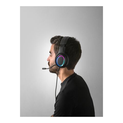 Thorne Headset RGB. Gaming-Kopfhörer mit 2 m Kabel, Mikrofon und RGB-LED-Leuchten aus ABS schwarz | ohne Werbeanbringung | Nicht verfügbar | Nicht verfügbar | Nicht verfügbar