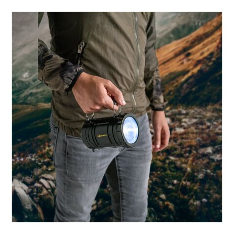 OLYMPOS. 2-in-1-Laterne aus ABS und PS schwarz | ohne Werbeanbringung | Nicht verfügbar | Nicht verfügbar | Nicht verfügbar