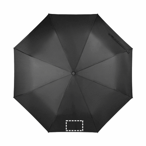 RIVER. Faltbarer Regenschirm aus recyceltem Polyester (100% rPET) 190T Pongé mit automatischer Öffnung und Schließung schwarz | ohne Werbeanbringung | Nicht verfügbar | Nicht verfügbar | Nicht verfügbar