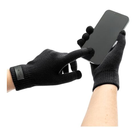 BURROW. Handschuhe aus recyceltem Polyester (100% rPET), mit Tastspitzen Schwarz | ohne Werbeanbringung | Nicht verfügbar | Nicht verfügbar | Nicht verfügbar