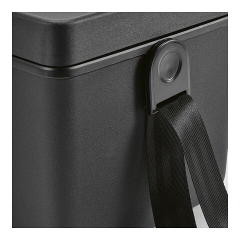 Bangkok 12L Kühlbox aus rABS. Pastellfarben Schwarz | ohne Werbeanbringung | Nicht verfügbar | Nicht verfügbar | Nicht verfügbar