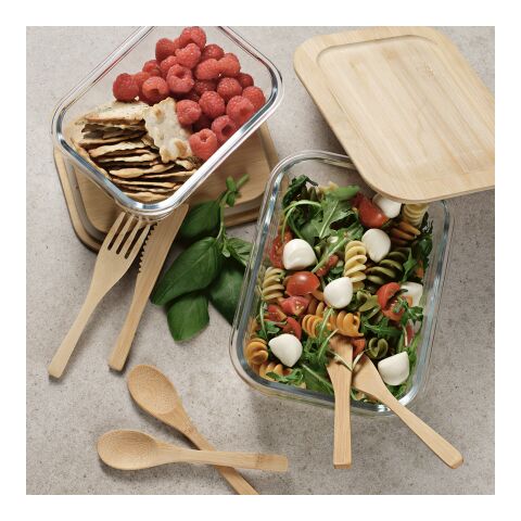 Van Gogh 500 Lunchbox aus Borosilikatglas mit Bambusdeckel, 520 ml Durchsichtig | ohne Werbeanbringung | Nicht verfügbar | Nicht verfügbar | Nicht verfügbar