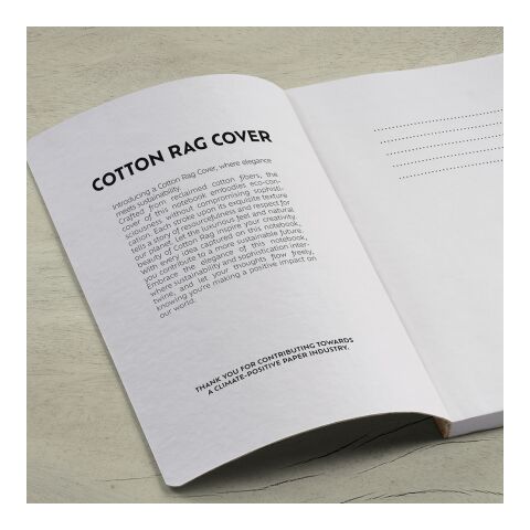 Verne A5 Notizbuch. Umschlag aus Baumwollfasern. 196 Seiten recy.Papier Pastel Weiß | ohne Werbeanbringung | Nicht verfügbar | Nicht verfügbar | Nicht verfügbar