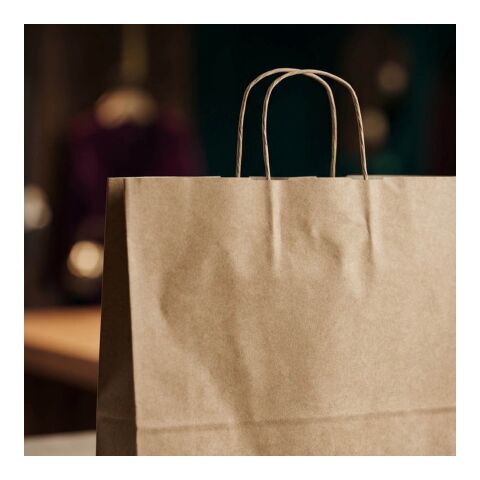 Vesuvio XL braune FSC®-Kraftpapiertasche aus Recyclingpapier, 115g/m² Natur
