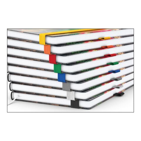 Notizbuch Match-Book Papier-Hardcover individuell bedruckt Gelb | DIN A4 | ohne Werbeanbringung | glänzend | Cremefarben/Winkelkaro