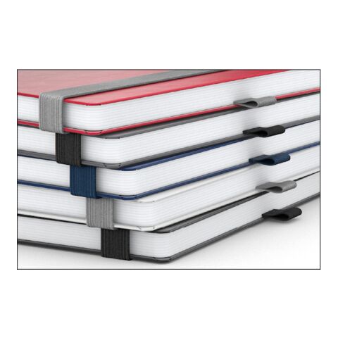 Notizbuch Vision-Book Kunstleder-Hardcover matt-farbig Anthrazit | DIN A5 | ohne Werbeanbringung | Cremefarben/Winkelkaro | Silberprägung inkl.