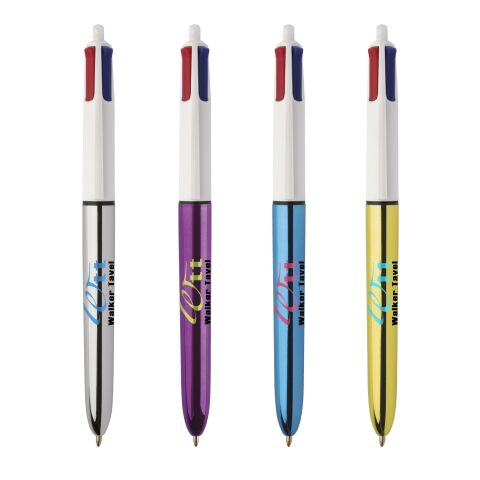 BIC® 4 Colours Shine Kugelschreiber Weiß-blaumetallic | Nicht verfügbar