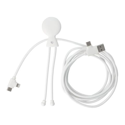 2092 - Xoopar Herr Bio Lang 60W PD Multi-Ladekabel 2 Meter Weiss | ohne Werbeanbringung | Nicht verfügbar | Nicht verfügbar