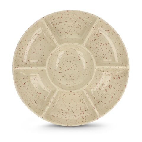 Sagaform Ditte Keramik-Servierplatte rund 26 cm Beige