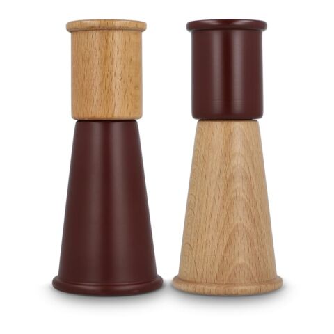 Sagaform "Gurken" Salz- und Pfeffermühle Set klein, 15 cm Dunkelrot