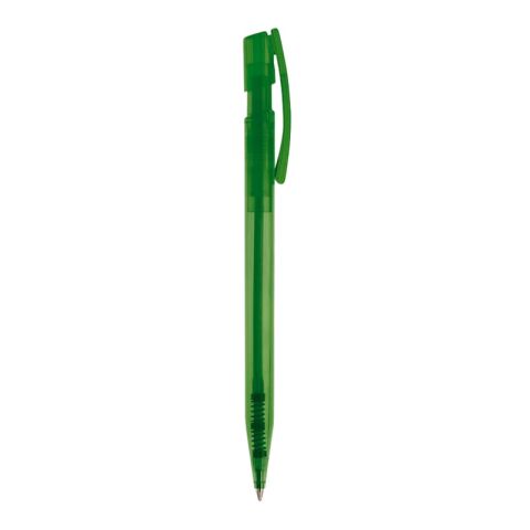 Kugelschreiber Nash Transparent Grün-Grün | 1-farbiger Siebdruck | 270° vom Clip | 45 mm x 25 mm | Nicht verfügbar