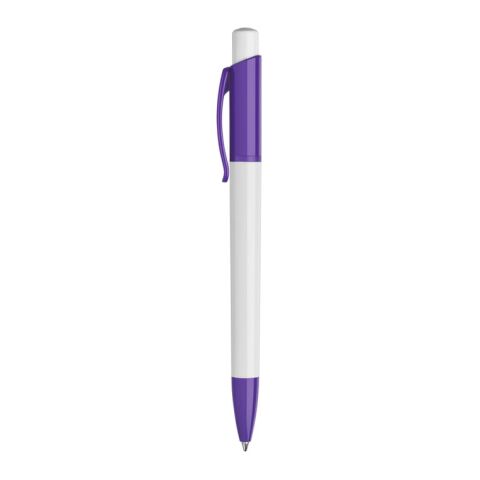 Kugelschreiber Kamal hardcolour Weiss-Transparent Violett | 1-farbiger Siebdruck | 90° vom Clip | 45 mm x 25 mm | Nicht verfügbar