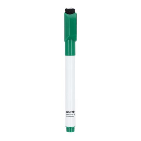 Whiteboard-Marker mit Magnet und Wischer Grün | ohne Werbeanbringung | Nicht verfügbar | Nicht verfügbar