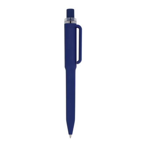 Ozzy-Stift mit Soft-Touch Dunkelblau | 3D Digitaldruck | 90° vom Clip | 42 mm x 8 mm