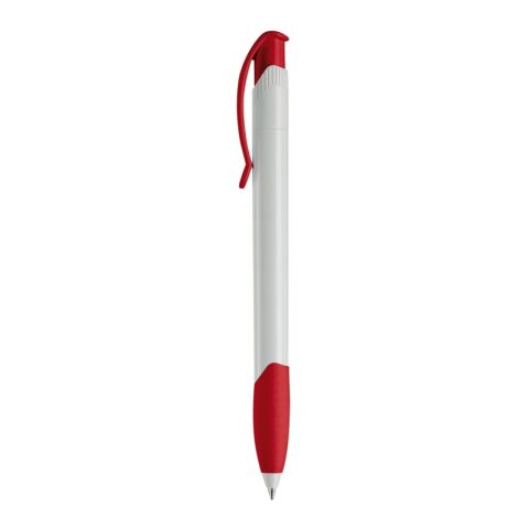 Kugelschreiber Apollo Hardcolour Weiss-Rot Weiß | 1-farbiger Siebdruck | in Verlängerung vom Clip | 40 mm x 25 mm | Nicht verfügbar