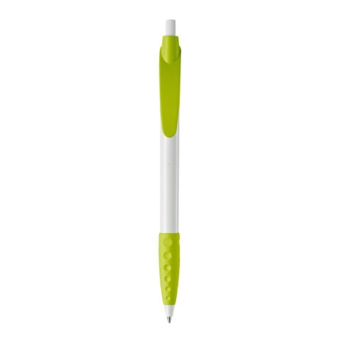 Kugelschreiber Cosmo Grip HC Weiss-Hellgrün | 1-farbiger Siebdruck | 90° vom Clip | 33 mm x 25 mm | Nicht verfügbar