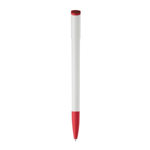 Kugelschreiber Deniro Hardcolour Weiss-Rot Weiß | 1-farbiger Siebdruck | 180° vom Clip | 45 mm x 25 mm | Nicht verfügbar