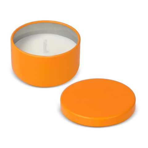 Asana unparfümierte Kerze auf Pflanzenbasis in recycelter Dose Orange | ohne Werbeanbringung | Nicht verfügbar | Nicht verfügbar