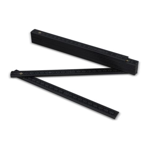 Zollstock Holz 2m Premium lackiert Schwarz | ohne Werbeanbringung | Nicht verfügbar | Nicht verfügbar | Nicht verfügbar