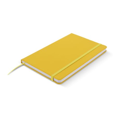 Notizbuch A5 PU mit FSC Rasterpunktseiten Gelb | ohne Werbeanbringung | Nicht verfügbar | Nicht verfügbar