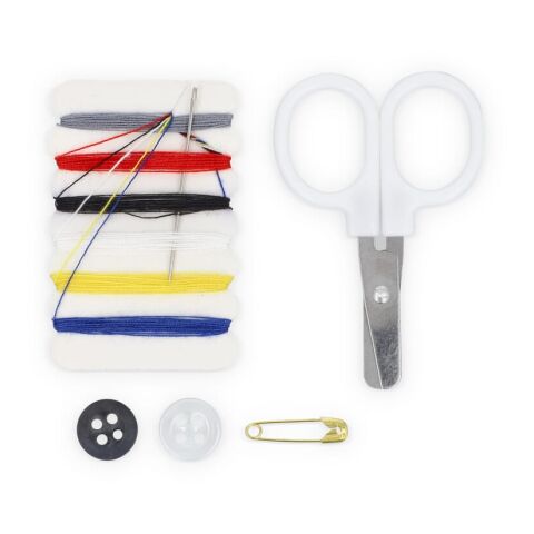 Reise-Näh- und Pflasterset in PP-Box Weiss | ohne Werbeanbringung | Nicht verfügbar | Nicht verfügbar