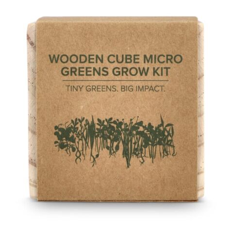 FSC-Holzpflanzgefäß-Set – Microgreens Natur | ohne Werbeanbringung | Nicht verfügbar | Nicht verfügbar