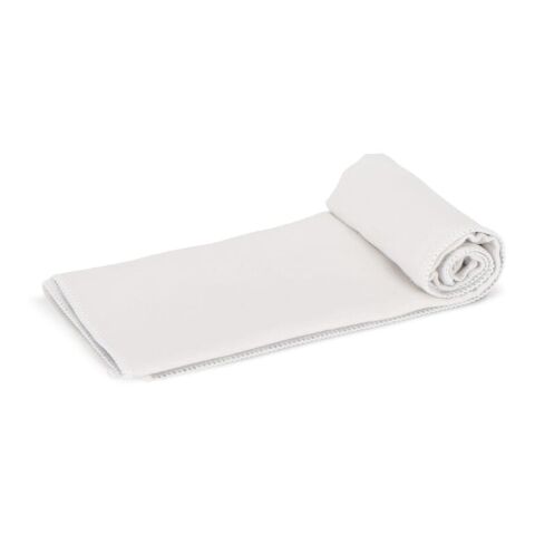 Schnelltrocknendes Golfhandtuch mit Haken R-PET 30x30cm Sublimation Weiss-Grau | ohne Werbeanbringung | Nicht verfügbar | Nicht verfügbar