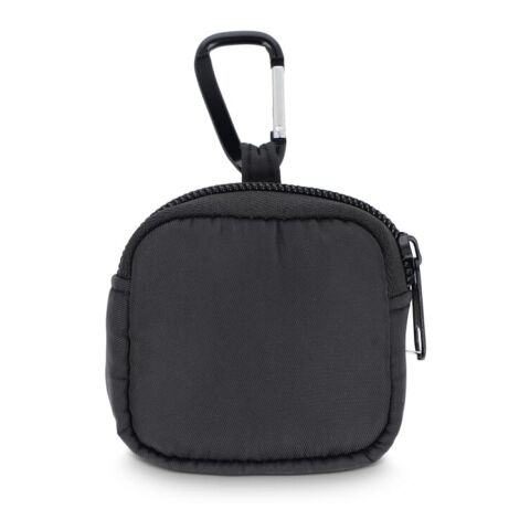 Nylon-Kopfhöreretui 6,5 x 6 cm Schwarz | ohne Werbeanbringung | Nicht verfügbar | Nicht verfügbar