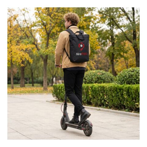 PU Kiew Laptop-Rucksack 28 x 42 x 12,5 cm schwarz | Digital Transferdruck | Seite 1 | 250 mm x 300 mm