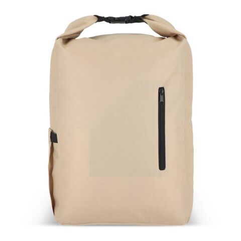 R-PET 600D Rolltop-Rucksack 20L Ecru | ohne Werbeanbringung | Nicht verfügbar | Nicht verfügbar