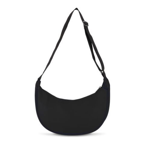PU-beschichtete R-PET 600D Halbmond-Tragetasche Schwarz