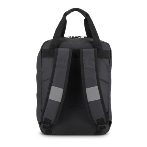PU-beschichteter R-PET 600D Rucksack 27,5 x 12 x 37,5 cm 12 l Schwarz | ohne Werbeanbringung | Nicht verfügbar | Nicht verfügbar