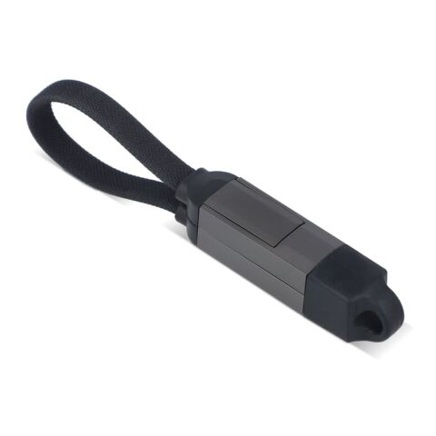 Multifunktionales 4-in-1 Kabel OTG Schlüsselanhänger Größe 60W Schwarz | ohne Werbeanbringung | Nicht verfügbar | Nicht verfügbar