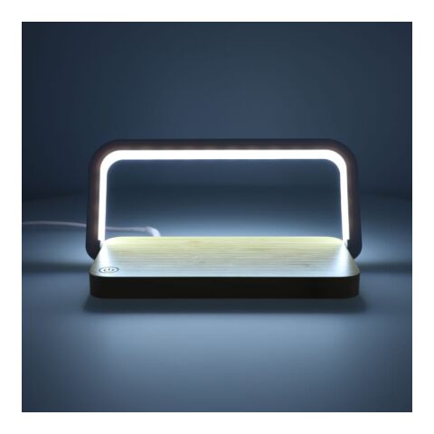 15-W-Wireless-Ladegerät mit dimmbarer LED-Lampe Natur | ohne Werbeanbringung | Nicht verfügbar | Nicht verfügbar