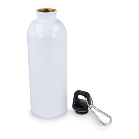 R-Edelstahl einwandige Flasche mit Karabiner 500 ml Weiss | ohne Werbeanbringung | Nicht verfügbar | Nicht verfügbar