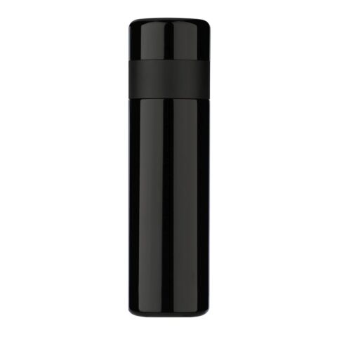 Isolierflasche mit Becher 500ml schwarz | 1-farbiger UV-Druck | gegenüber vom Henkel | 60 mm x 50 mm | Nicht verfügbar