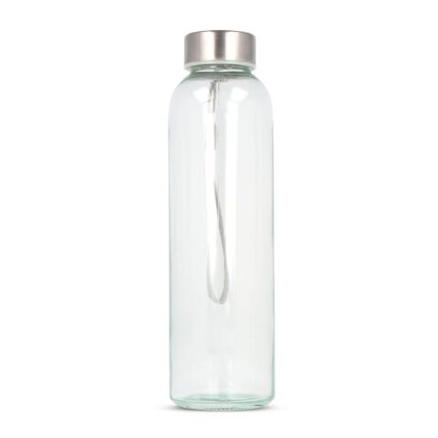 Trinkflasche aus Glas 500ml Transparent | 1-farbiger Tampondruck | Kappe | Ø 30 mm | Nicht verfügbar
