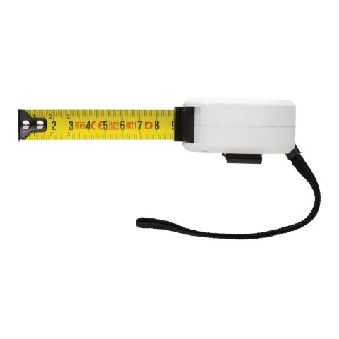 5m/19mm Maßband aus RCS recycelt. Kunststoff &amp; Bambus weiß | ohne Werbeanbringung | Nicht verfügbar | Nicht verfügbar