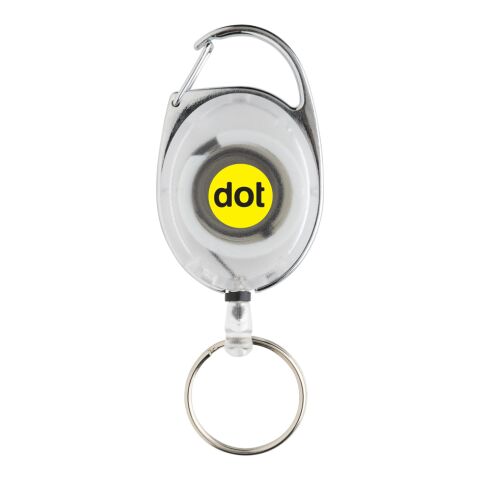 Roller-Clip-Schlüsselanhänger aus RCS recyceltem ABS weiß