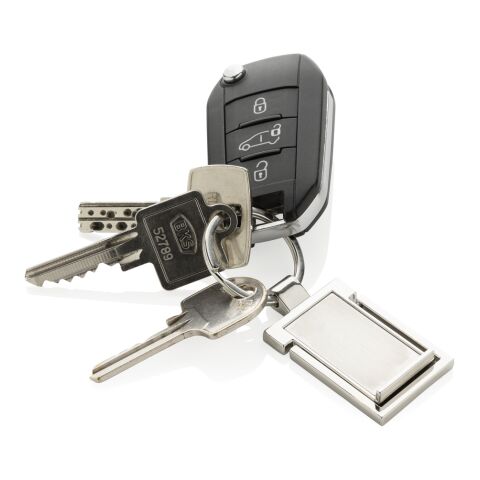 Schlüsselanhänger&amp;Telefonständer aus RCS rec. Zinklegierung silber | ohne Werbeanbringung | Nicht verfügbar | Nicht verfügbar