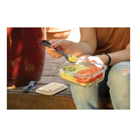 Lunch-Box aus Glas mit Bambusdeckel weiß | ohne Werbeanbringung | Nicht verfügbar | Nicht verfügbar