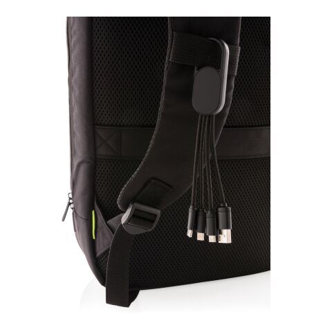 4-in-1 Kabel mit Karabiner-Clip schwarz | ohne Werbeanbringung | Nicht verfügbar | Nicht verfügbar