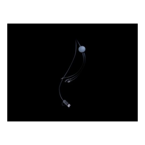 6-in-1 Kabel aus RCS recyceltem TPE und recyceltem Plastik schwarz | ohne Werbeanbringung | Nicht verfügbar | Nicht verfügbar