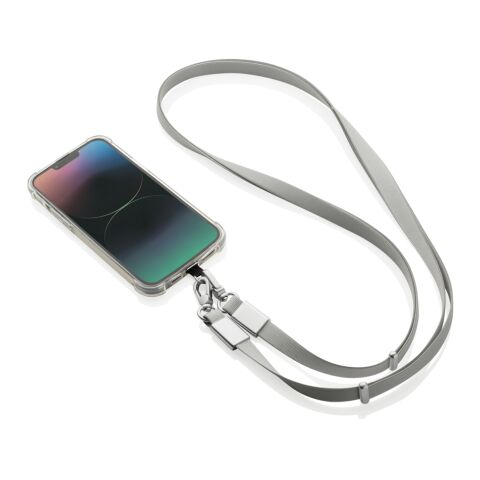 Nivo Crossbody-Handyband aus RCS recyceltem PET grau | ohne Werbeanbringung | Nicht verfügbar | Nicht verfügbar