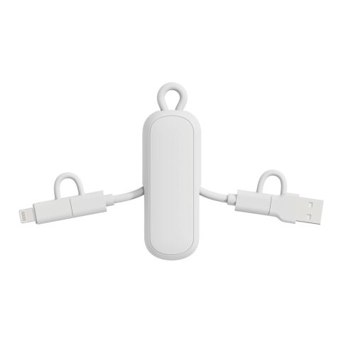 Urban Vitamin Dublin 100W 4-in-1-Kabel am Schlüsselanhänger weiß