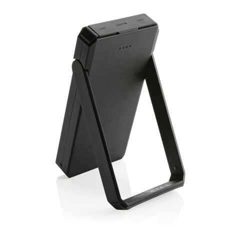 Skywave 10000mAh Solarpowerbank aus RCS recycelt. Kunststoff schwarz | ohne Werbeanbringung | Nicht verfügbar | Nicht verfügbar