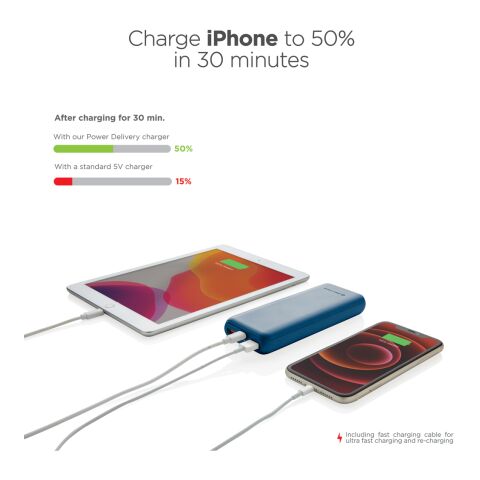 Urban Vitamin Pasadena 20.000mAh 18W PD Powerbank blau | ohne Werbeanbringung | Nicht verfügbar | Nicht verfügbar