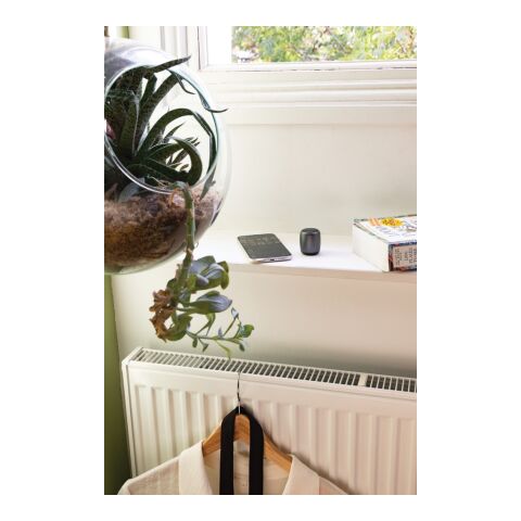 Kabelloser Mini-Lautsprecher aus Aluminium anthrazit | ohne Werbeanbringung | Nicht verfügbar | Nicht verfügbar