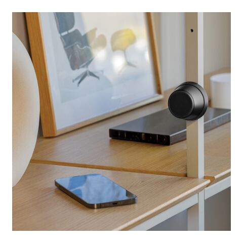 Nivio magnetischer 5W-Speaker aus RCS recyceltem Aluminium schwarz | ohne Werbeanbringung | Nicht verfügbar | Nicht verfügbar